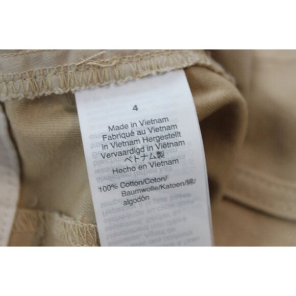 NWT J Crew Factory Chino Shorts Size 4 Tan Khaki Preppy Casual 100% Cotton - Picture 10 of 10